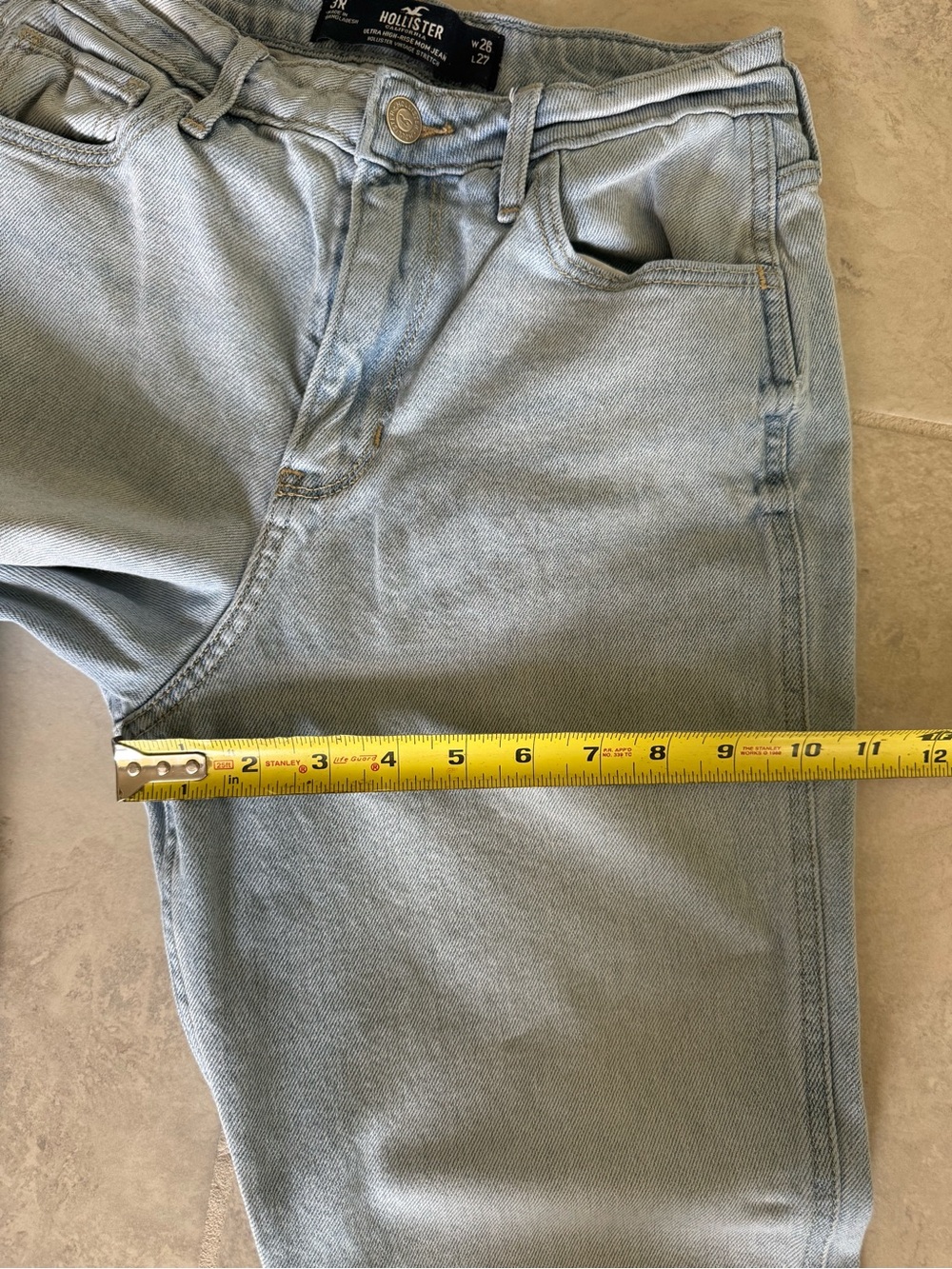 Hollister Light Blue Ultra High-Rise Mom Jeans 2 pair - Picture 6 of 11